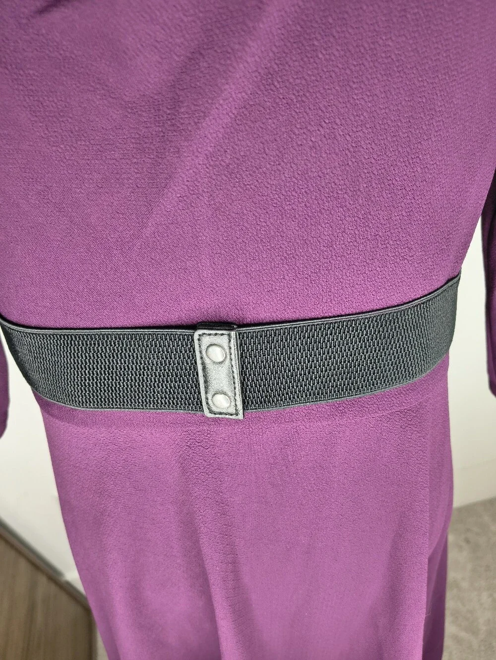 Danny & Nicole Plum Long Sleeve Dress
